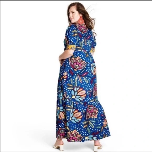 NWT Tabitha Brown x Target blue floral dress with pockets - Picture 4 of 9
